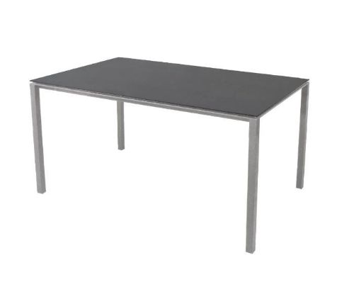 Cane-line Outdoor Pure Havebord 150x90 cm - Light Grey/Nero Black Ceramic