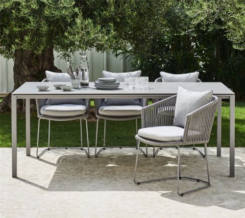 Cane-line Outdoor Pure Havebord 200x100 cm - Light Grey/Basalt Grey Ceramic