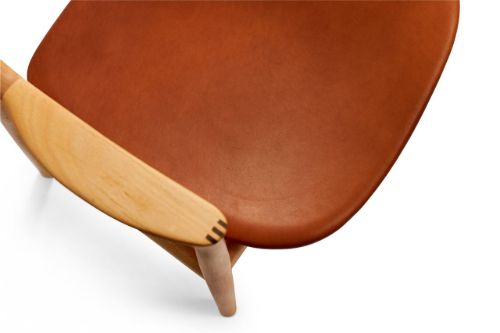 Bent Hansen Asger Stol M. Polstring H: 80 cm - Eg, Olieret / Whisky Ranchero læder