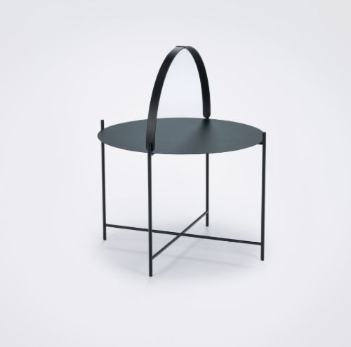 HOUE EDGE Tray Table Ø: 62 cm - Pine Green/Black