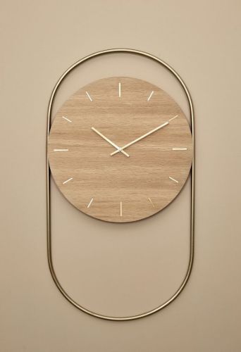 Andersen Furniture A-Wall Clock H: 76 cm - Eg/Messing