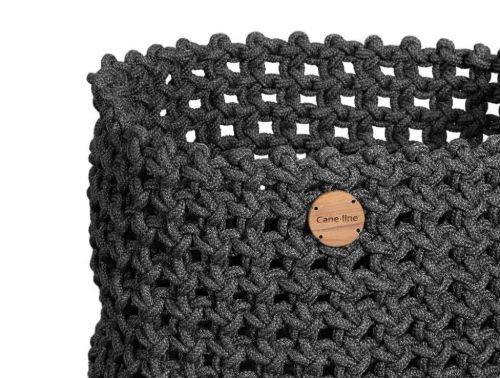 Cane-line Outdoor Soft Rope Kurv Stor Ø: 50 cm - Dark Grey