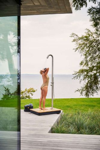 Cane-line Outdoor Lagoon Udendørs Bruser H: 229 cm - Rustfrit Stål/Teak