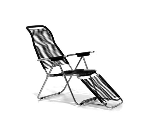 Fiam Spaghetti Outdoor Relax Armchair SH: 38 cm - Black