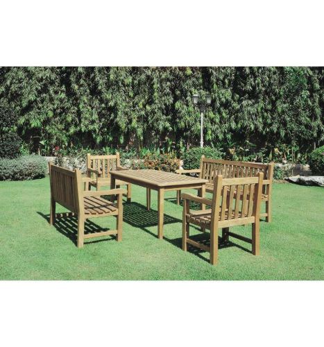 Kircodan Queens Park Bænk 2 Pers L: 121 cm - Teak