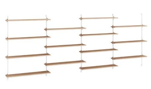 Moebe Wall Shelving Sets 115x316 cm - Oak/White