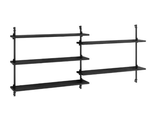 Moebe Wall Shelving Sets 65x162 cm - Black