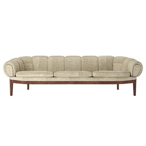 GUBI Croissant Sofa SH: 46 cm - Walnut / Dedar Smila