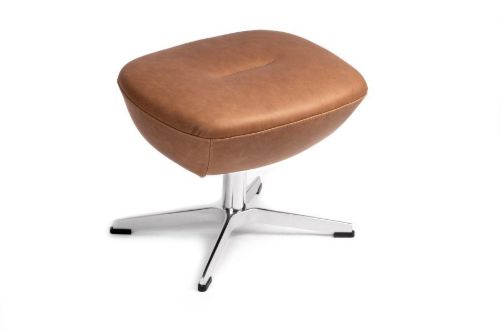 Conform Globe Fodskammel H: 40cm - Cognac Læder/Alu (Lædergruppe 56/2547-64)
