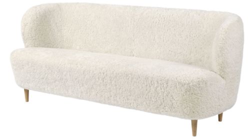 GUBI Stay Sofa Fully Upholstered SH: 40 cm - Oak Semi Matt/Moonlight