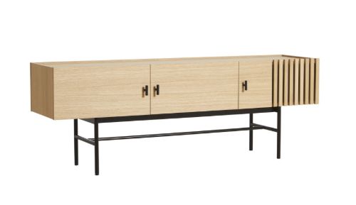 Woud Array Low Sideboard L: 150 cm - Hvidpigmenteret/lakeret eg