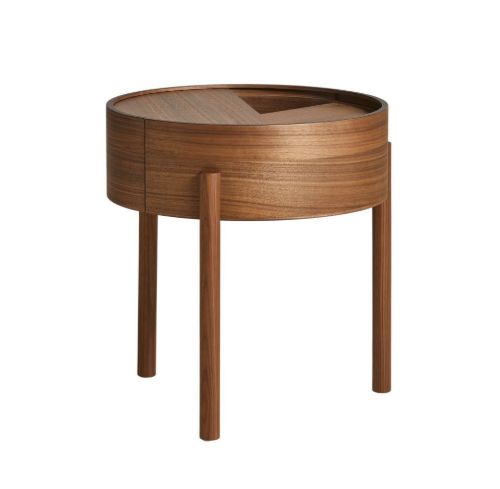 Woud Arc Side Table Ø: 42 cm - Walnut