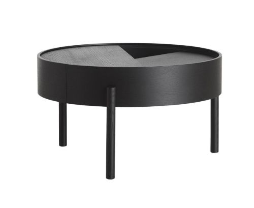 Woud Arc Coffee Table Ø: 66 cm - Black Painted Ash