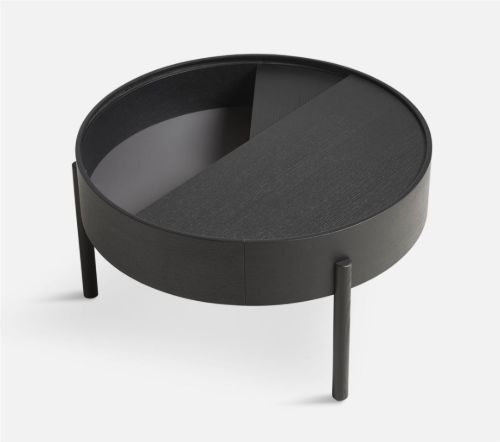 Woud Arc Coffee Table Ø: 66 cm - Black Painted Ash