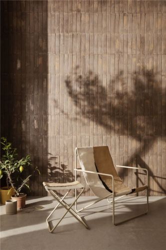 Ferm Living Desert Stool H: 41,4 cm - Cashmere/Soil
