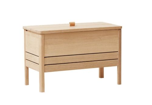 Form & Refine A Line Storage Bench 68 B: 68 cm - White Oiled Oak