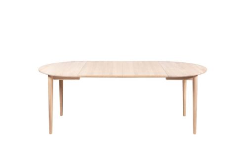 Haslev Tillægsplade Til 897 Spisebord 105 x 48 cm - Hvidolieret Massiv Eg