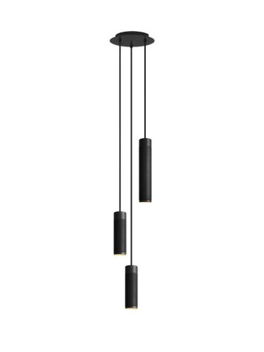 Thorup Copenhagen Patrone Pendant Cluster 3-Light Ø: 22 cm - Sortbruneret Messing