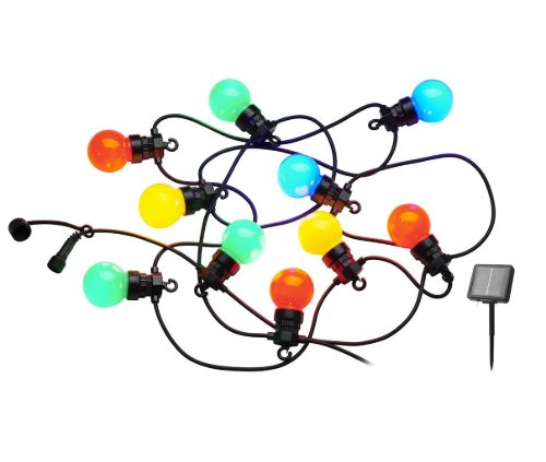 Sirius Lucas Solar Start Sæt Lyskæde 10 LED Pærer - Multi/Sort