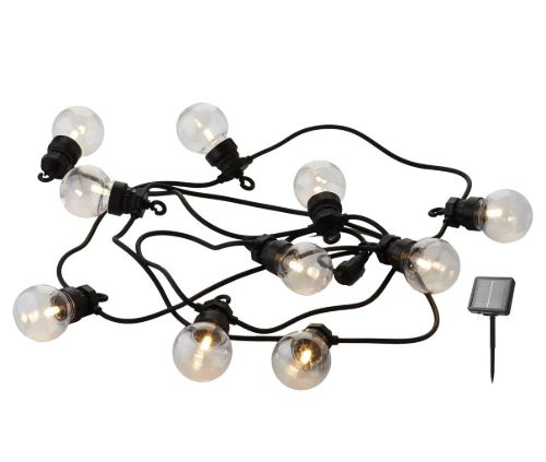 Sirius Lucas Solar Start Sæt 10 LED Pærer - Klar/Sort