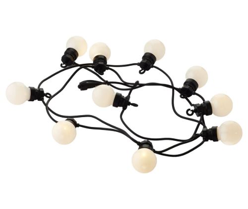 Sirius Lucas Supplement Sæt Lyskæde 10 LED Pærer - Mat/Sort