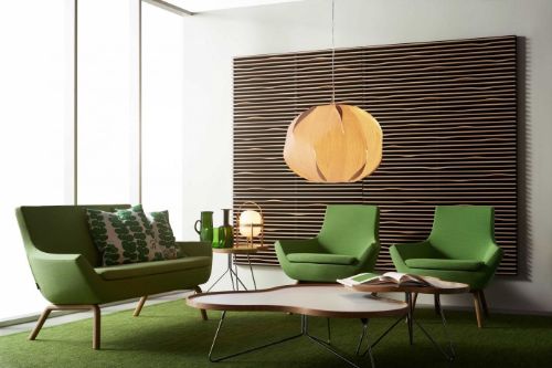 Swedese Flower Sofabord 90x84x39 cm - Valnød/Hvid Laminat/Krom