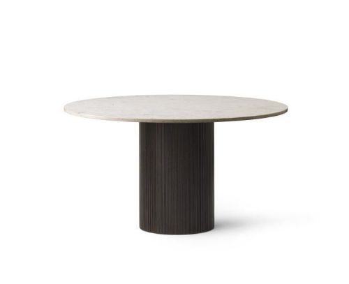 Vipp 494 Cabin Round Table Ø: 130 cm - Dark Oak / Beige Marble