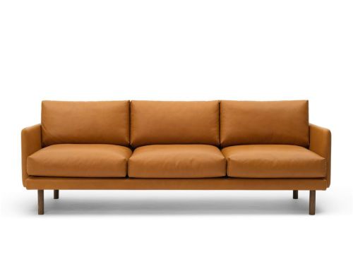 Bruunmunch EMO 3 Seater L: 207 cm - Dakar 0250 Cognac/Smoked Oak