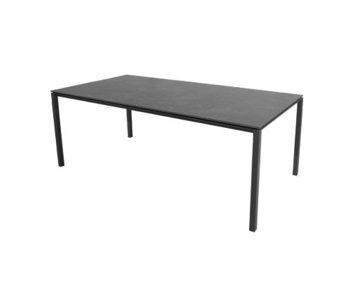 Cane-line Outdoor Pure Havebord 200x100 cm - Lava Grey/Fossil Black Keramik