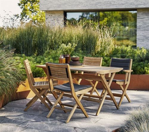 Cane-line Outdoor Sæde- og Ryghynde til Flip Foldestol 47x58 cm - Selected PP Dark Grey