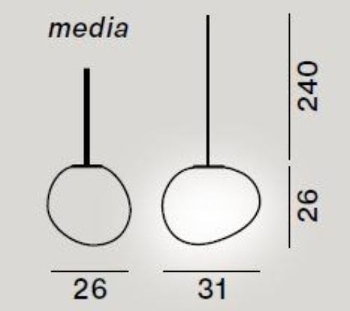 Foscarini Gregg Udendørs Pendel Medium H: 26cm - Hvid