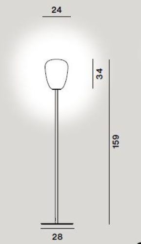 Foscarini Rituals 1 Gulvlampe H: 159cm - Hvid/Hvid
