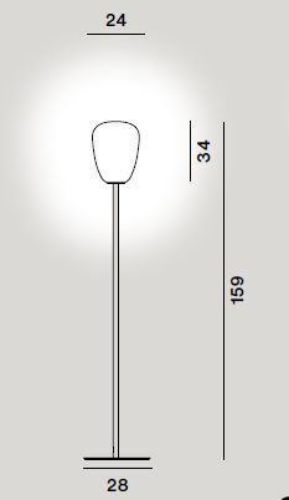 Foscarini Rituals 1 Gulvlampe H: 159cm - Grafit/Hvid
