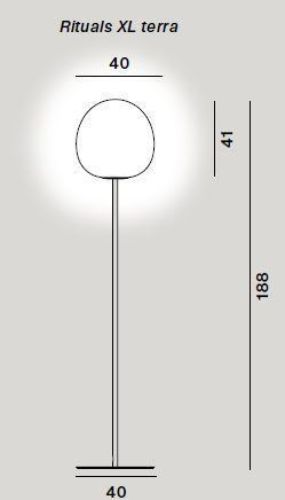 Foscarini Rituals Gulvlampe XL H: 188cm - Grafit/Hvid
