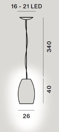 Foscarini Buds 1 Pendel LED Dæmpbar Ø: 26cm - Varm Hvid