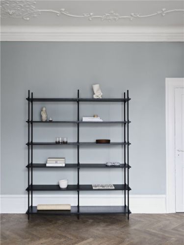 Moebe Shelving System Double 200x162 cm - Oak/White