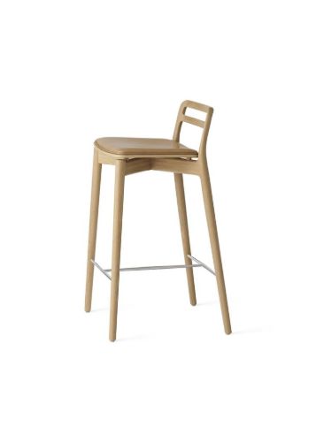 Vipp 484 Cabin Counter Stool SH: 67 cm - Light Oak/Sand Leather