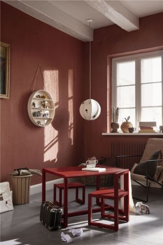 Ferm Living Little Architect Table 55x76 cm - Poppy Red