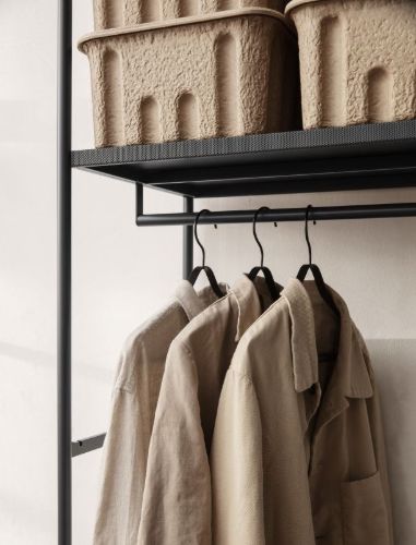 Ferm Living Punctual Perforated Shelf 39,6x90 cm - Anthracite