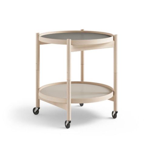 Brdr. Krüger Bølling Bakkebord m. 2 bakker Ø: 50 cm - Ubehandlet Bøg/Stone
