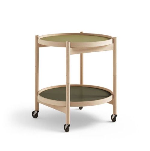 Brdr. Krüger Bølling Bakkebord m. 2 bakker Ø: 50 cm - Olieret Bøg/Leaf