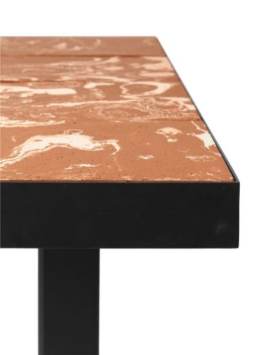 Ferm Living Flod Dining Table 181,3x81,1 cm -Terracotta/Black