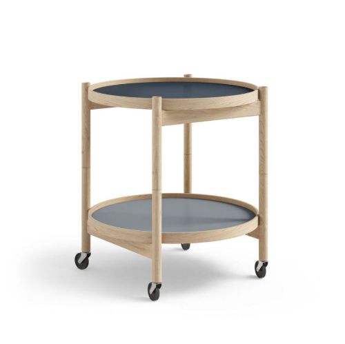 Brdr. Krüger Bølling Bakkebord m. 2 bakker Ø: 50 cm - Ubehandlet Eg/Water
