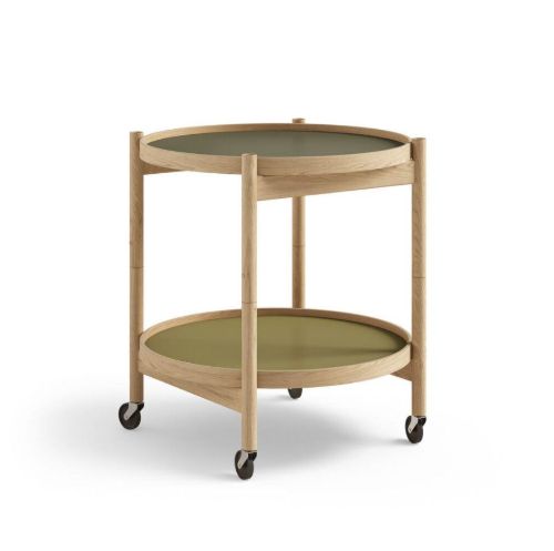 Brdr. Krüger Bølling Bakkebord m. 2 bakker Ø: 50 cm - Olieret Eg/Leaf