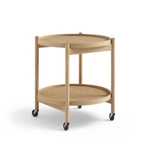 Brdr. Krüger Bølling Bakkebord m. 2 bakker Ø: 50 cm - Olieret Eg/Finér