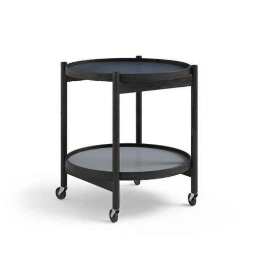 Brdr. Krüger Bølling Bakkebord m. 2 bakker Ø: 50 cm - Sortmalet Eg/Water