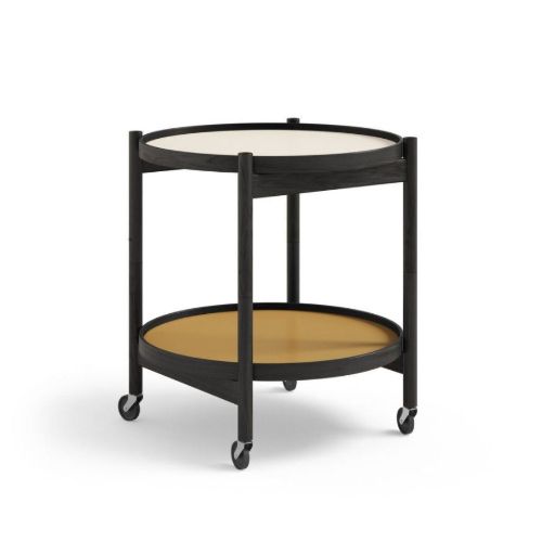Brdr. Krüger Bølling Bakkebord m. 2 bakker Ø: 50 cm - Sortmalet Eg/Sunny