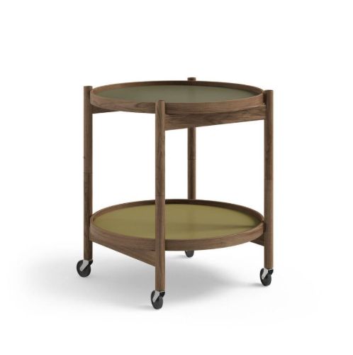 Brdr. Krüger Bølling Bakkebord m. 2 bakker Ø: 50 cm - Røget Eg Olieret/Leaf