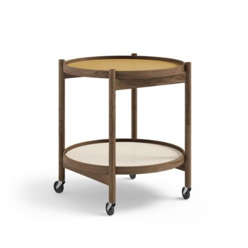 Brdr. Krüger Bølling Bakkebord m. 2 bakker Ø: 50 cm - Røget Eg Olieret/Sunny