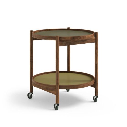 Brdr. Krüger Bølling Bakkebord m. 2 bakker Ø: 50 cm - Olieret Valnød/Leaf